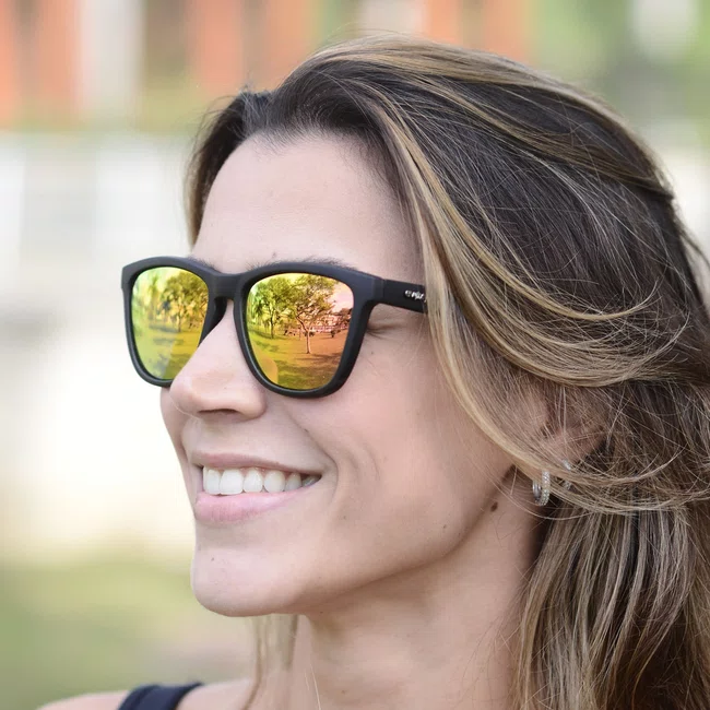 Óculos de Sol Corrida e Casual EVOXY Carbon Preto - Lentes Amarelas