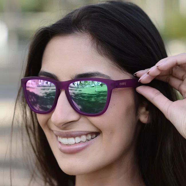 Óculos de Sol Corrida e Casual EVOXY Pulse Square Roxo - Lentes Roxas