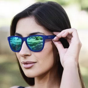 Óculos de Sol Corrida e Casual EVOXY Pulse Square Azul - Lentes Azuis