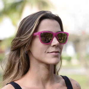 Óculos de Sol Corrida e Casual EVOXY Pulse Square Lilás - Lentes Vermelhas