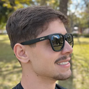 Óculos de Sol Corrida e Casual EVOXY Pulse Square Preto - Lentes Cinzas