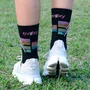 Meia Para Corrida EVOXY Performance Colors Preta Cano Médio