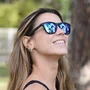 Óculos de Sol Corrida e Casual EVOXY Carbon Preto - Lentes Azuis