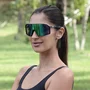 Óculos de Sol Esportivo EVOXY Orbit Preto - Lentes Verdes
