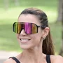 Óculos de Sol Esportivo EVOXY Orbit Preto - Lentes Vermelhas