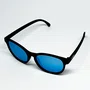 Óculos de Sol Corrida e Casual EVOXY Pulse Round Preto - Lentes Azuis