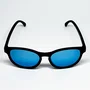 Óculos de Sol Corrida e Casual EVOXY Pulse Round Preto - Lentes Azuis