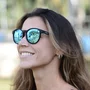 Óculos de Sol Corrida e Casual EVOXY Pulse Round Preto - Lentes Azuis