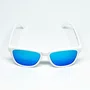 Óculos de Sol Corrida e Casual EVOXY Pulse Square Branco - Lentes Azuis