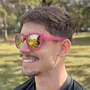 Óculos de Sol Corrida e Casual EVOXY Pulse Square Lilás - Lentes Vermelhas