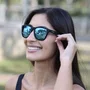 Óculos de Sol Corrida e Casual EVOXY Pulse Square Preto - Lentes Azuis