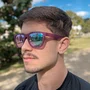 Óculos de Sol Corrida e Casual EVOXY Pulse Square Roxo - Lentes Roxas