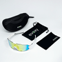 Óculos de Sol Esportivo EVOXY Raizon Air Branco - Lentes Champagne