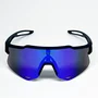 Óculos de Sol Esportivo EVOXY Raizon Full Preto - Lentes Azuis